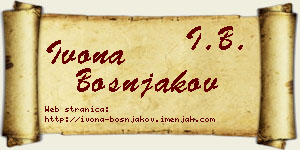 Ivona Bošnjakov vizit kartica